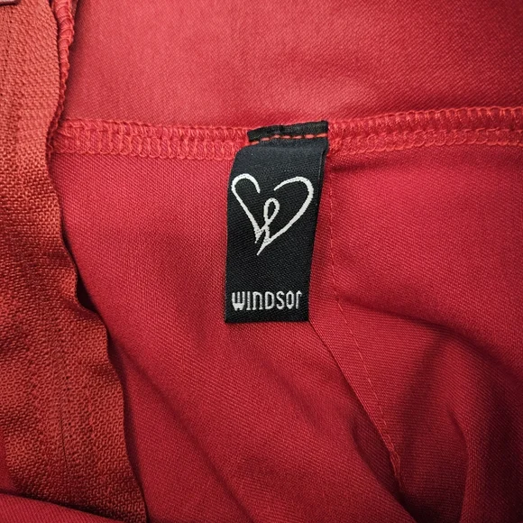 Elegant Red Wrap Skirt Women Size L - Picture 15 of 15